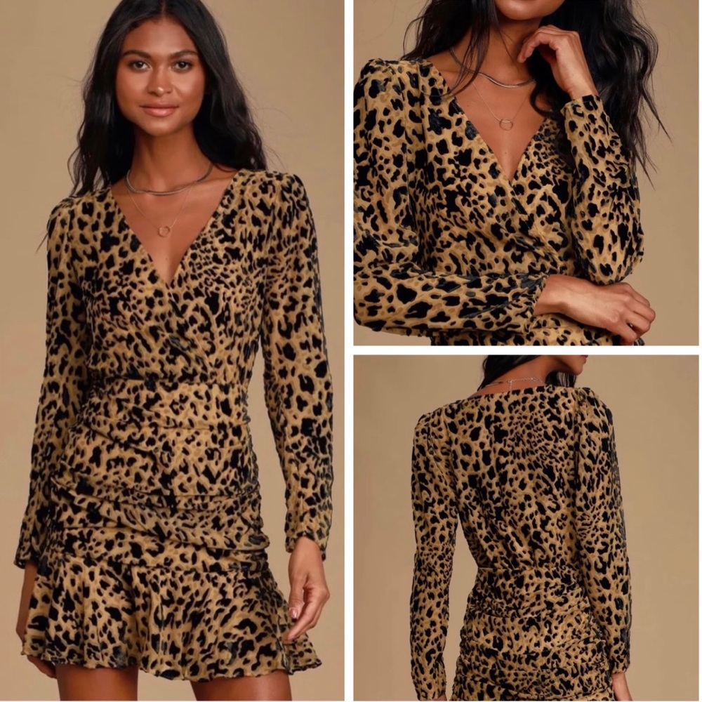 ASTR The Lable Nikita Leopard Mini Dress